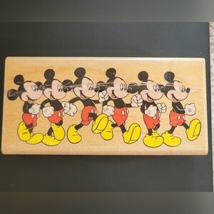 Rubber Stampede Marching Mickey Wood Rubber Stamp 421-F 4½" Preowned